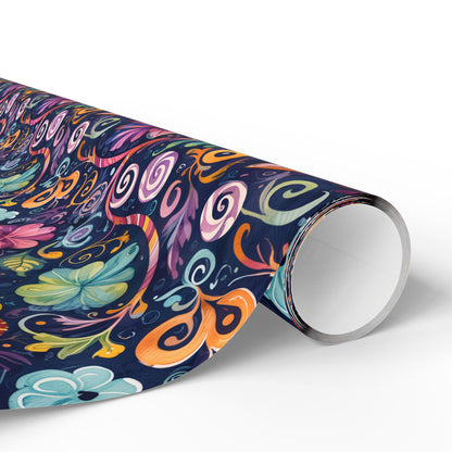 Cheshire Cat Vibrant Abstract Wrapping Paper