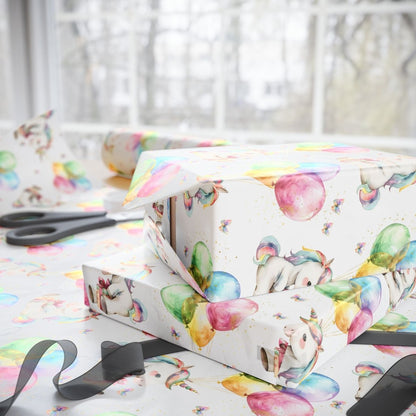Balloons & Blessings – Birthday Unicorn Wrapping Paper