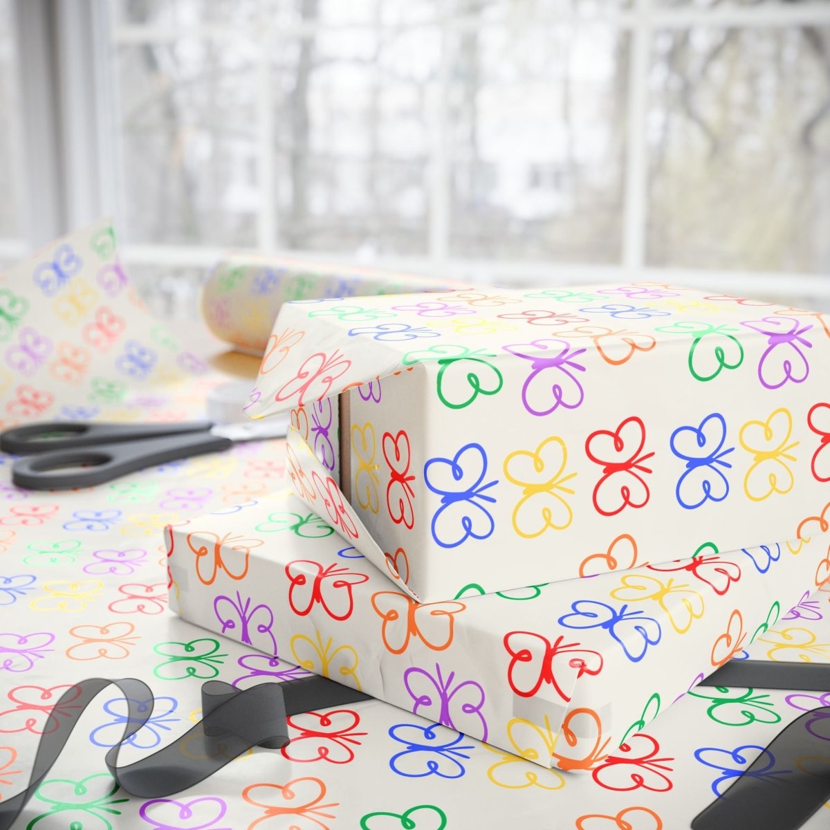 Colorful Butterfly Wrapping Paper