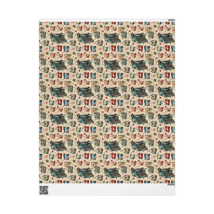 Warm Words & Cocoa – Vintage Writer Wrapping Paper