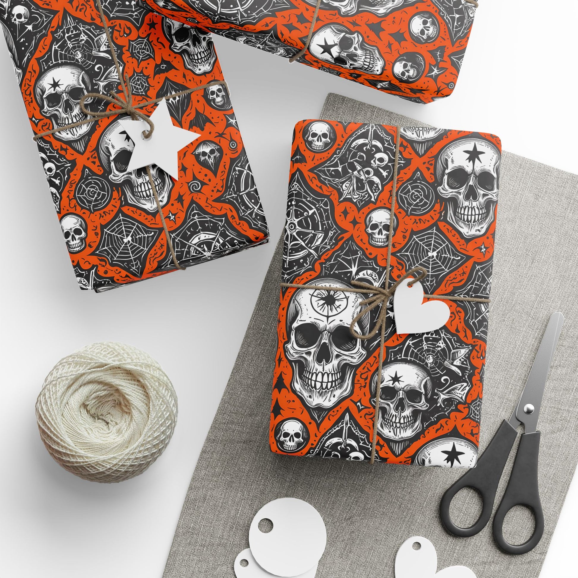 Orange Halloween Spooky Wrapping Papers