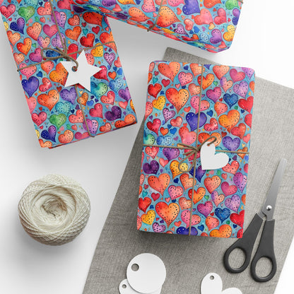 Vibrant Love Wrapping Paper - Colorful Gift Wrap