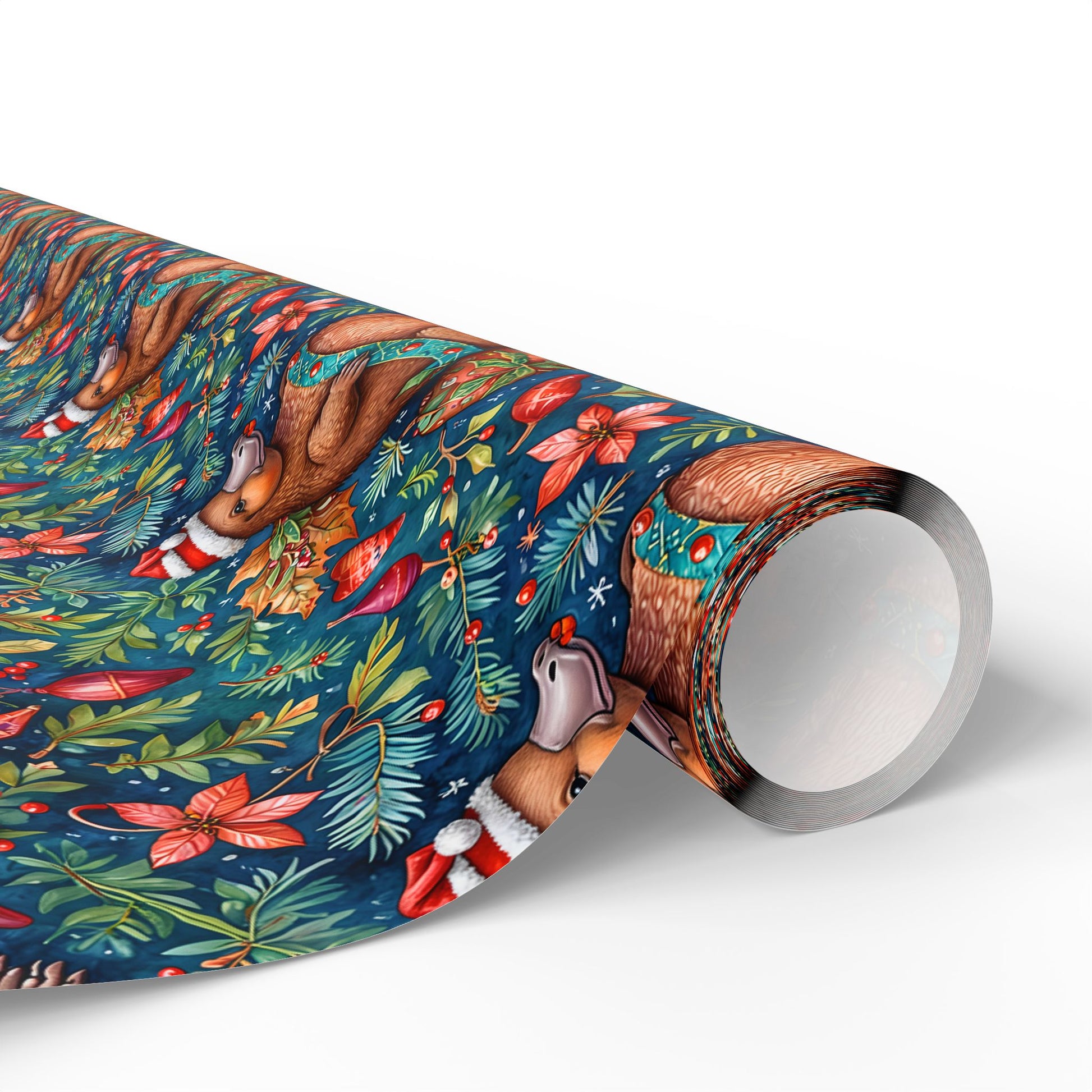 Merry & Quirky – Festive Platypus Wrapping Paper