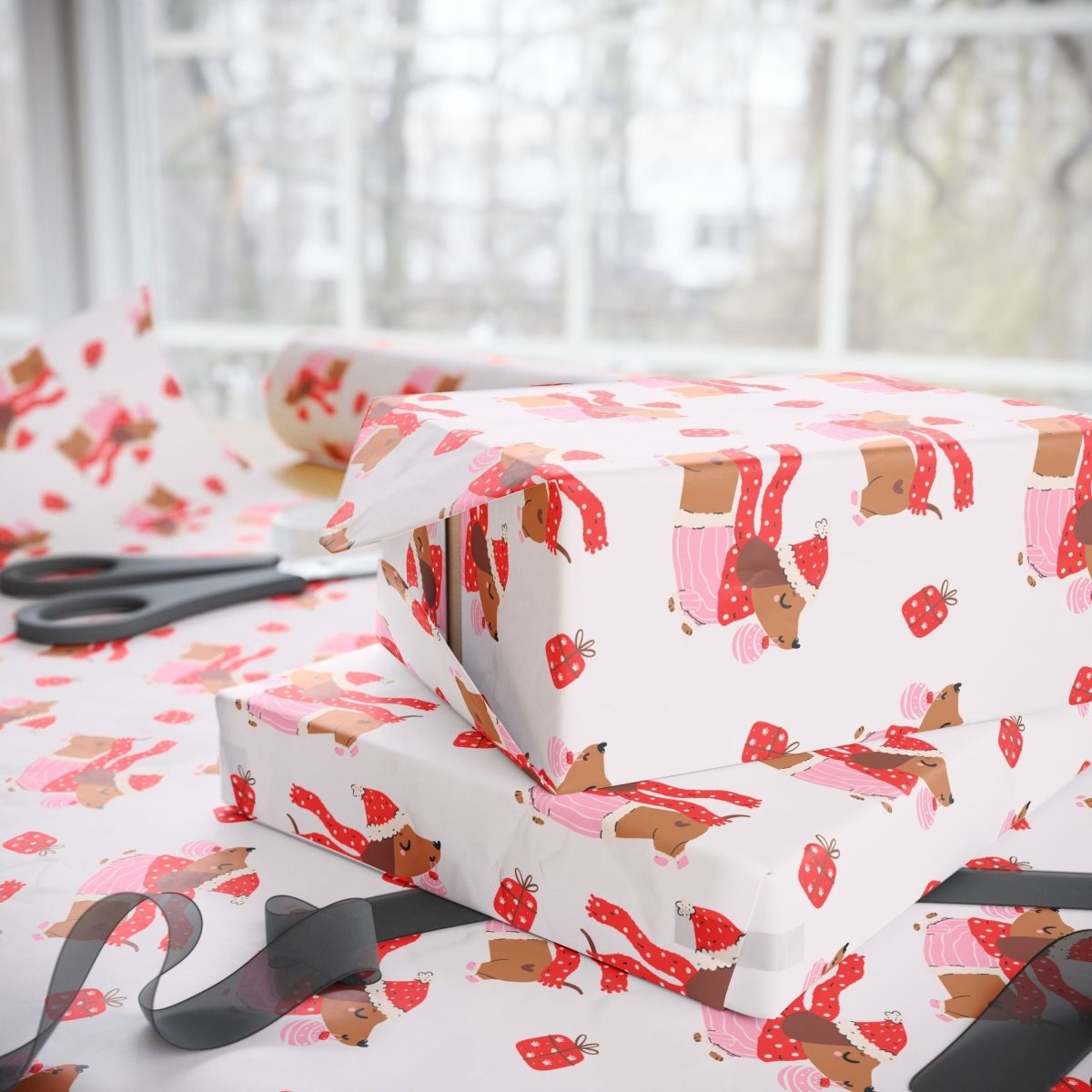 Dachshund Through the Snow – Cozy Pup Christmas Wrapping Paper