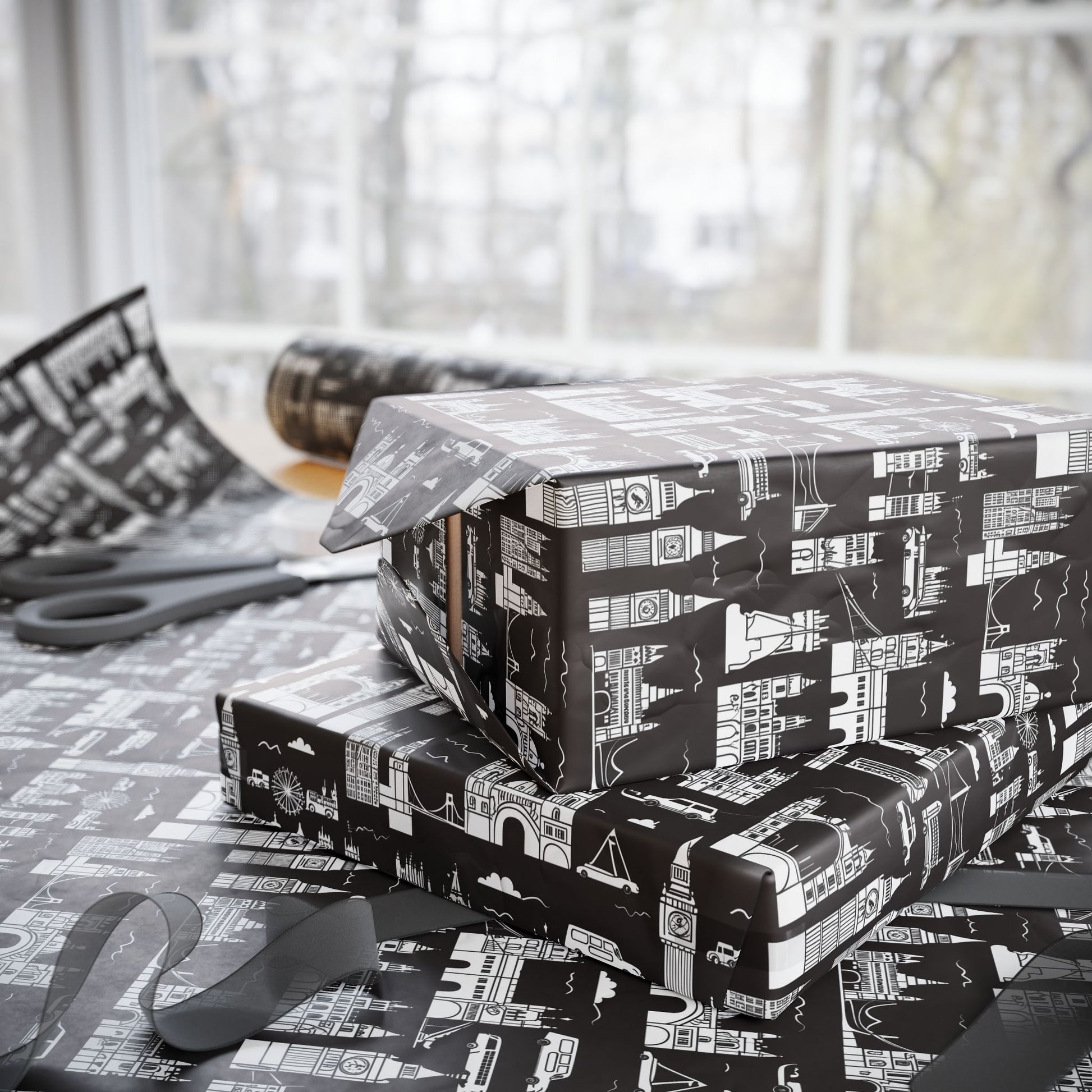 Wrapping Papers - Stylish Abstract Cityscape Design