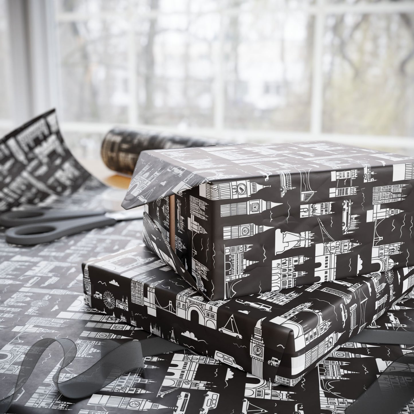 Wrapping Papers - Stylish Abstract Cityscape Design