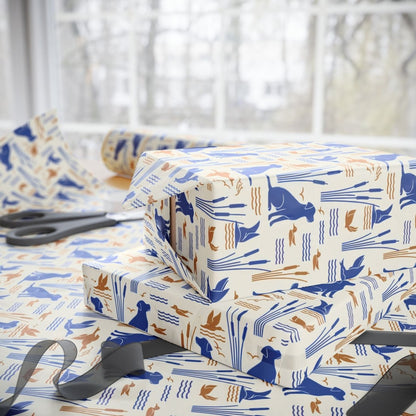Pondside Pursuit – Hunting Lab Wrapping Paper