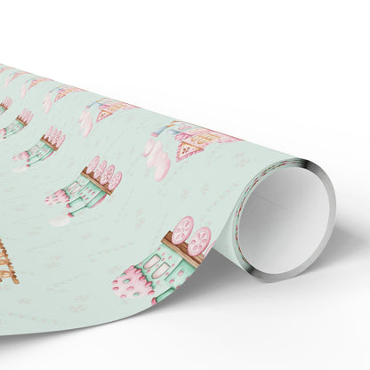 The Sweet Express – Gingerbread Christmas Train Wrapping Paper