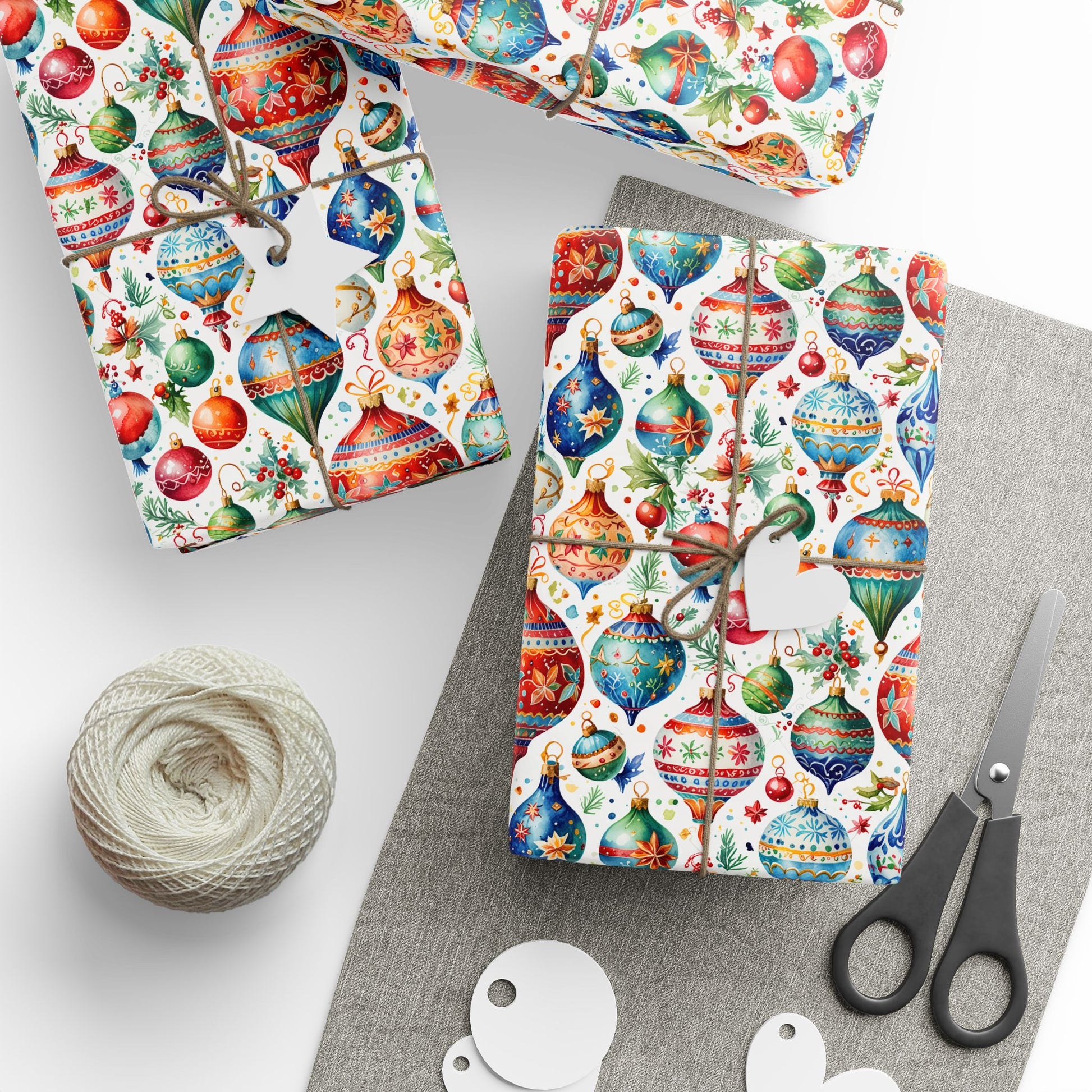 Shiny Things & Holiday Flings – Vintage Ornament Wrapping Paper That Slays