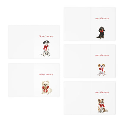 Funny Christmas (Dogs - Set 3) Greeting Card Pack | Set of 5 Holiday Cards | Cute & Cheeky Christmas Cards