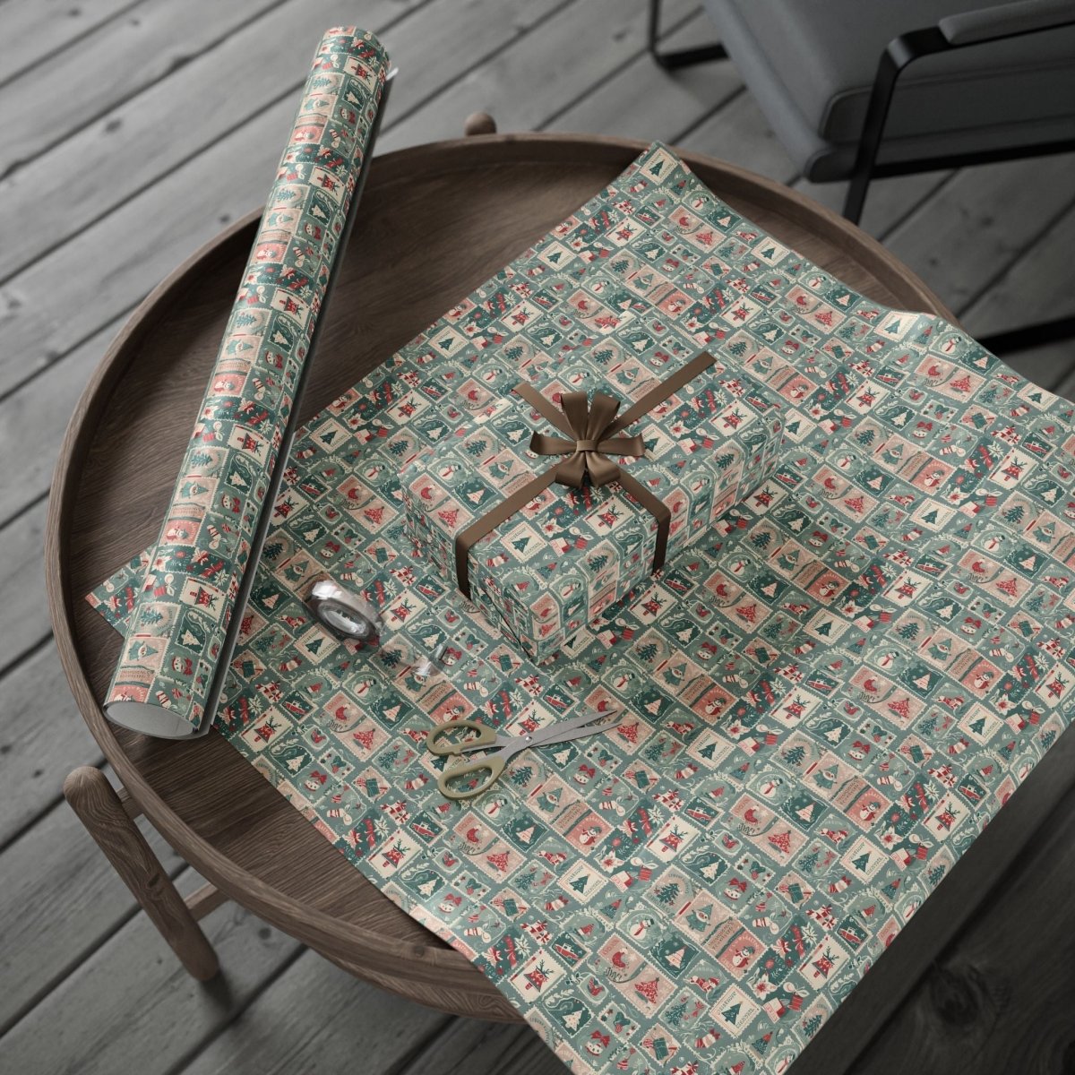 Charming Holiday Wrapping Paper Roll