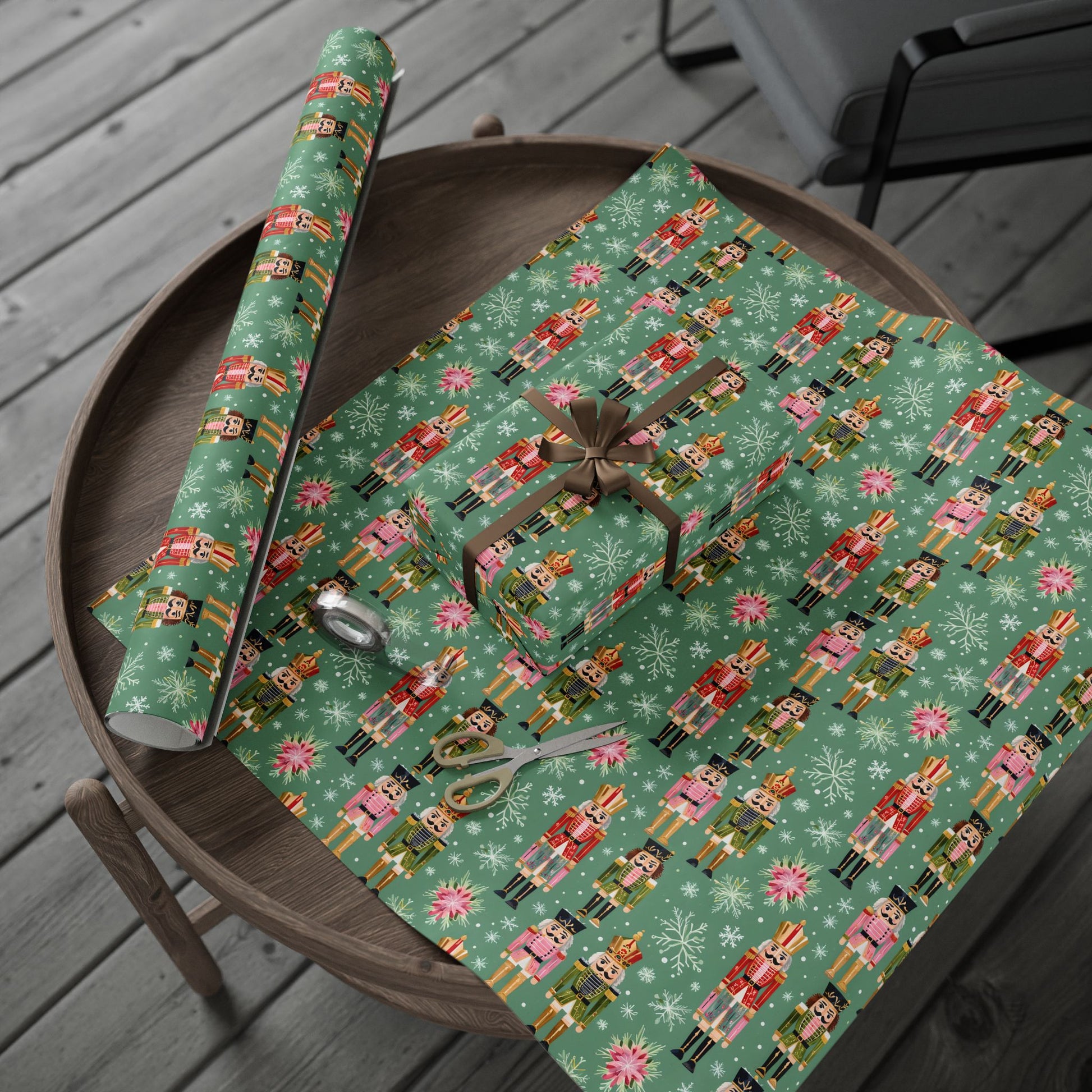 March of the Minty Men – Nutcracker Holiday Wrapping Paper
