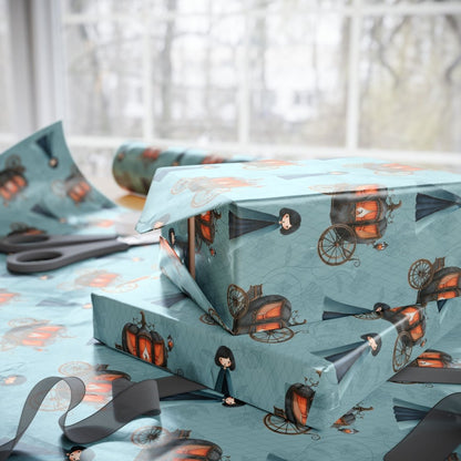 Midnight Masquerade – Dark Cinderella Wrapping Paper