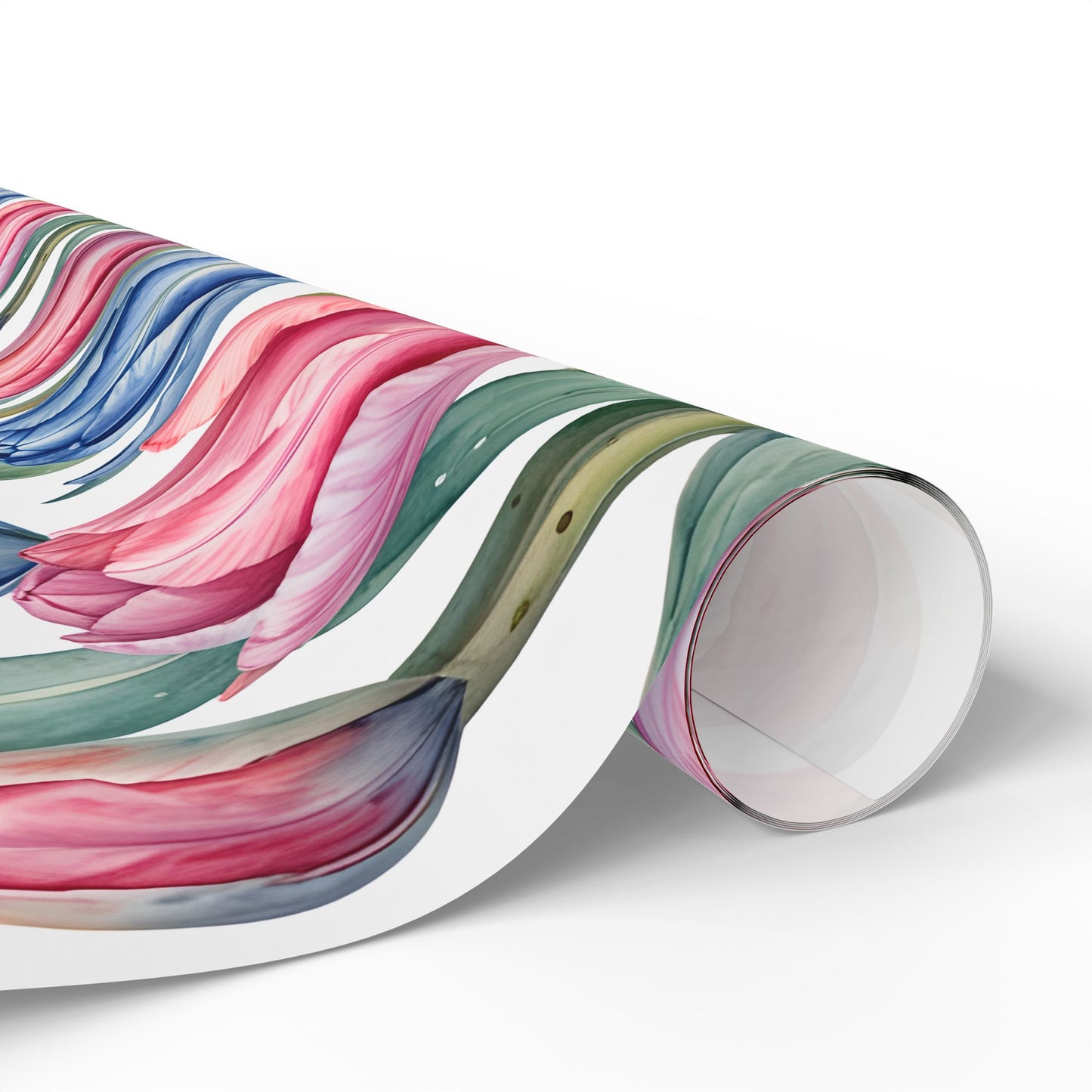 Tulips Pink Blue Gift Wrap