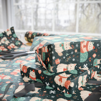 Purrfectly Cozy Cats – Holiday Wrapping Paper