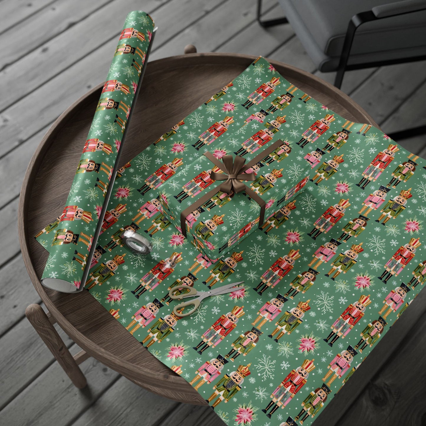 March of the Minty Men – Nutcracker Holiday Wrapping Paper