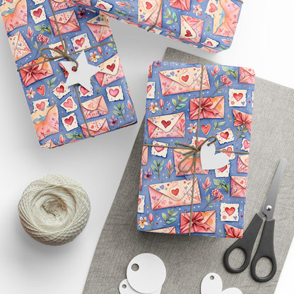 Valentine’s Day Hearts and Letter Wrapping Paper