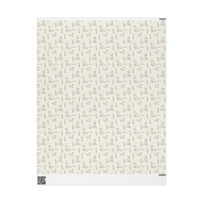 Quiet Waters – Minimalist Hunting Lab Wrapping Paper