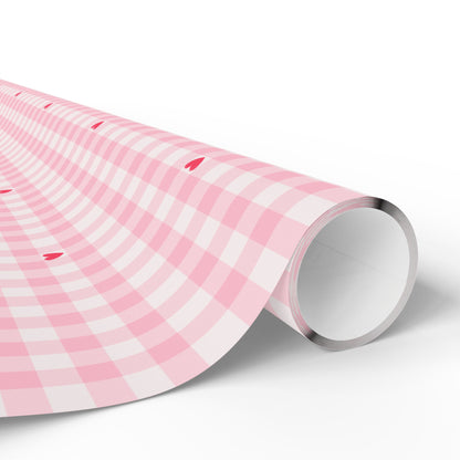 Pink Gingham Wrapping Paper