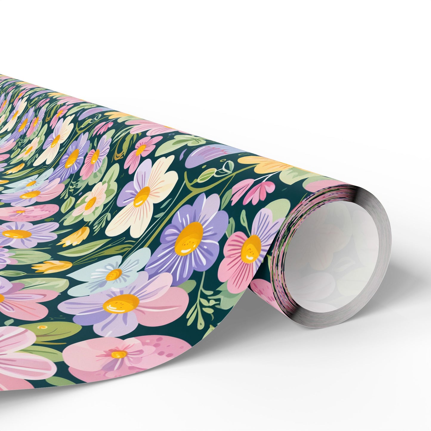 Vibrant Pastel Floral Wrapping Paper