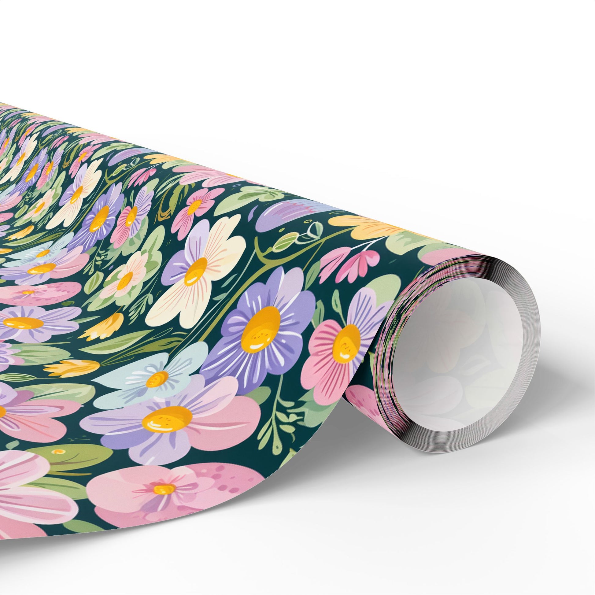 Vibrant Pastel Floral Wrapping Paper