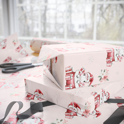 Santa’s Little Sparklecorn – Pink Unicorn Christmas Wrapping Paper