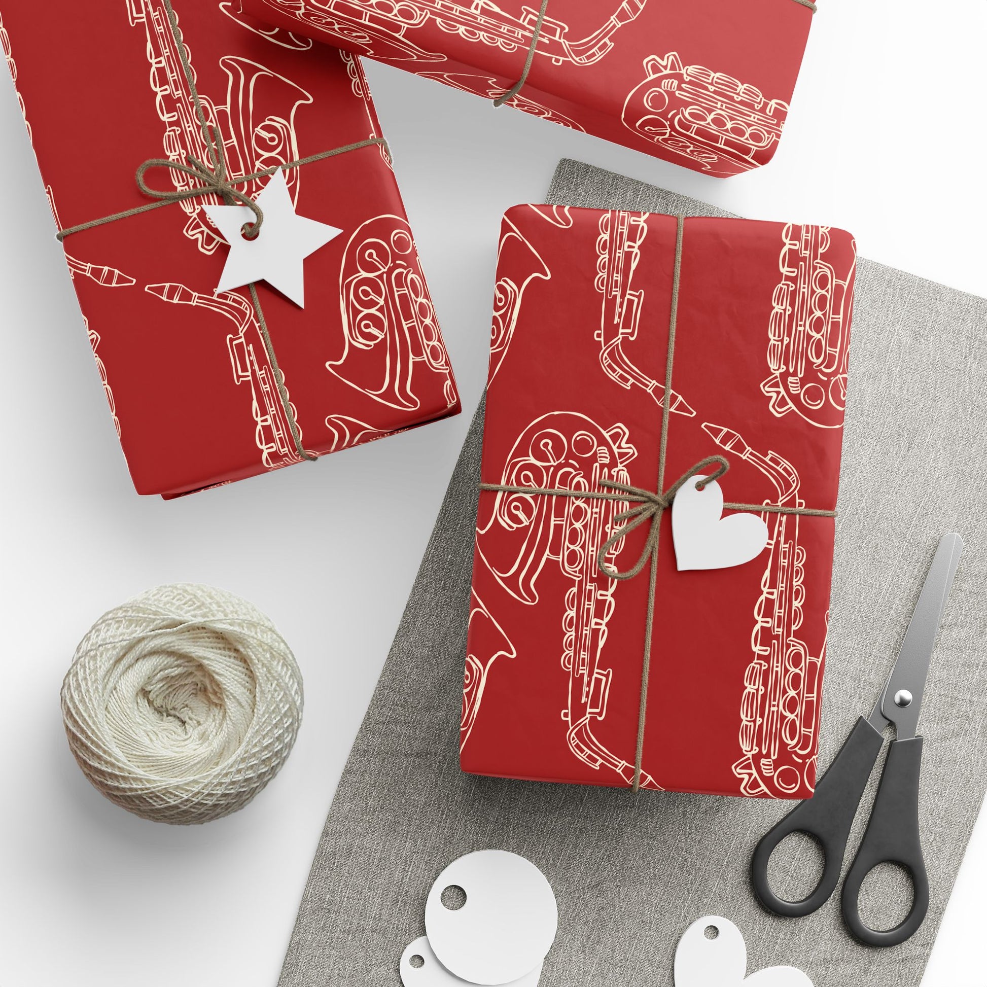 Gift Wrap - Saxophone Design, Music Lover's Wrapping Papers