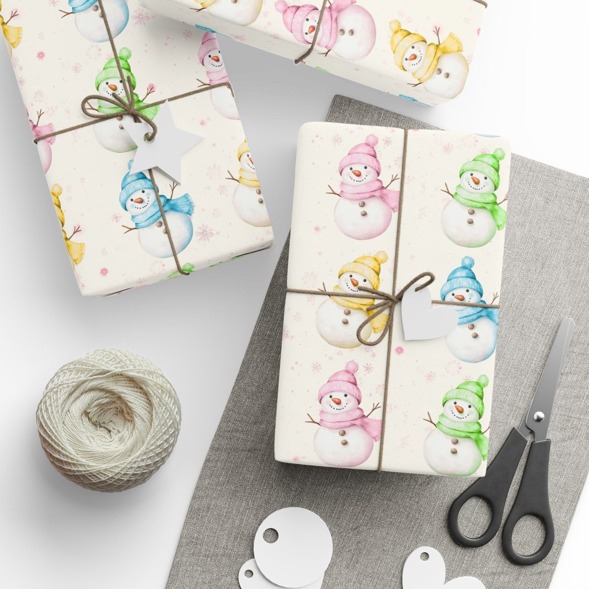 Frosty Friends in Color – Snowman Wrapping Paper