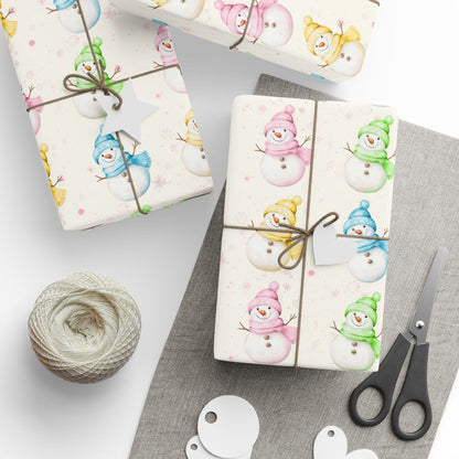 Frosty Friends in Color – Snowman Wrapping Paper