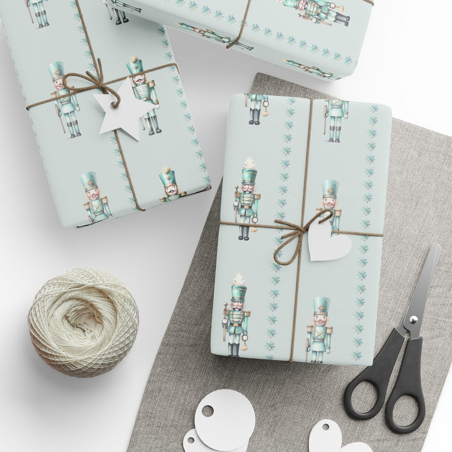 Frosted Regiment – Mint Nutcracker Wrapping Paper