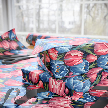 Vibrant Tulip Floral Wrapping Paper