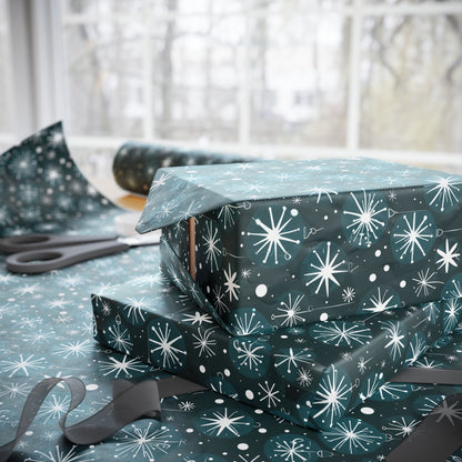 Atomic Bauble Pop – Mid - Century Ornament Wrapping Paper