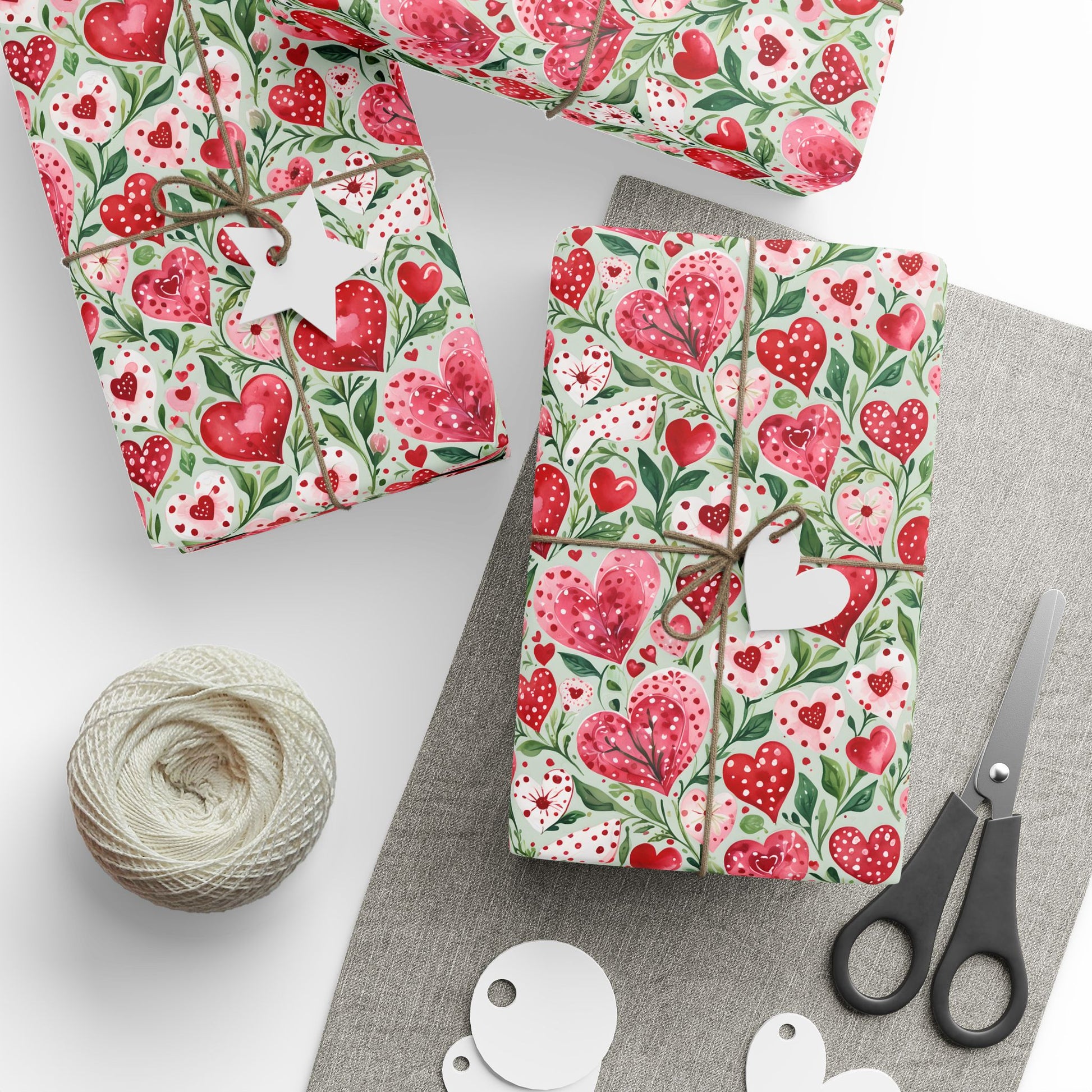 Charming Pink Heart Wrapping Paper for Gift Giving