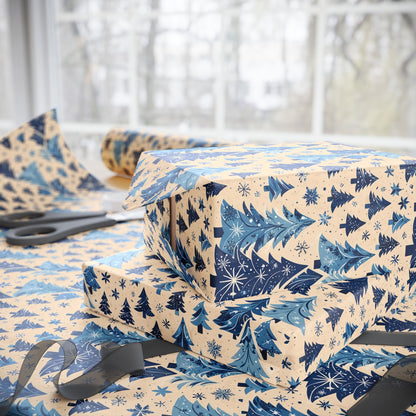 Frosted Pines & Midnight Spruce – Winter Wrapping Paper