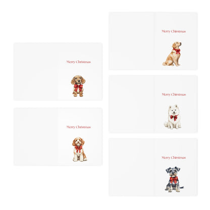 Funny Christmas (Dogs - Set 1) Greeting Card Pack | Set of 5 Holiday Cards | Cute & Cheeky Christmas Cards