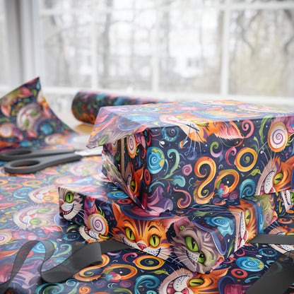 Colorful Cheshire Cat Wrapping Paper