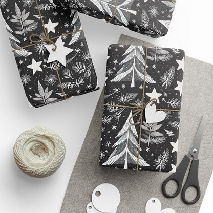 Monochrome Magic – Black & White Winter Wrapping Paper