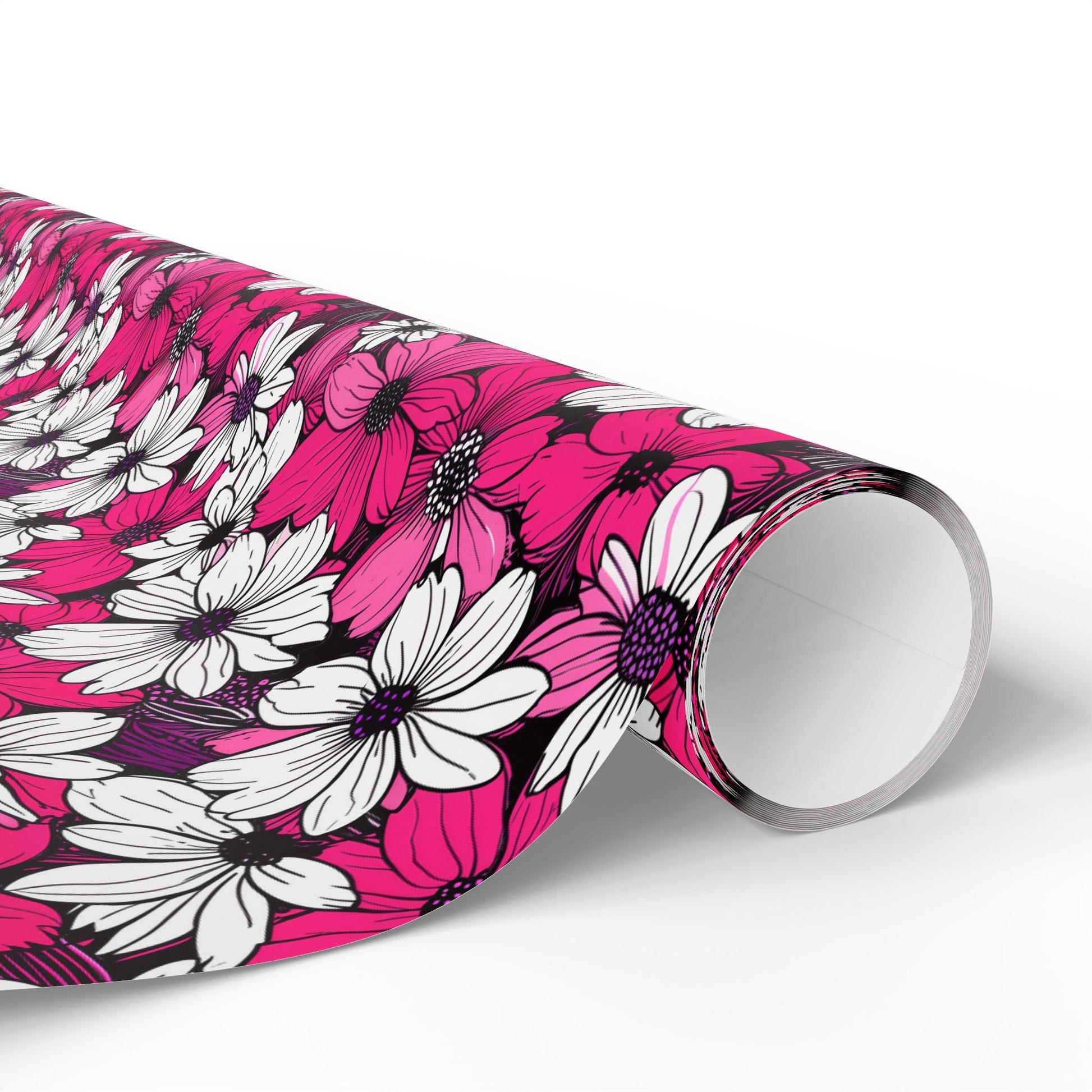 Pink & White Floral Wrapping Paper
