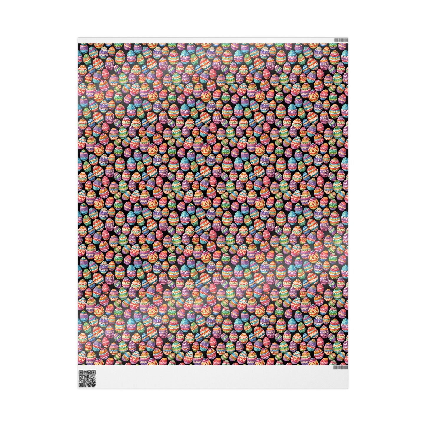 Colorful Easter Egg Wrapping Paper - Black