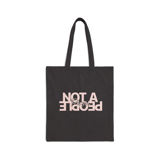 Not A People Person tote bag | typographic statement canvas tote