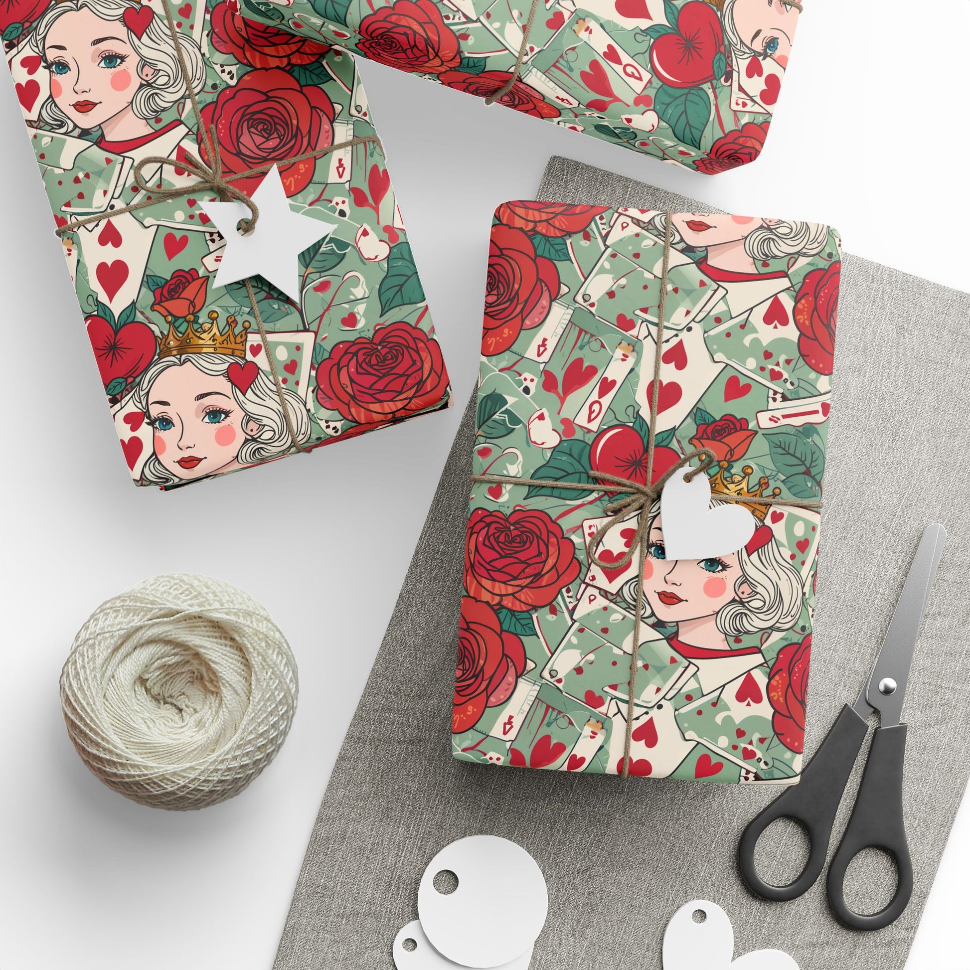 Red Roses Queen of Hearts Design