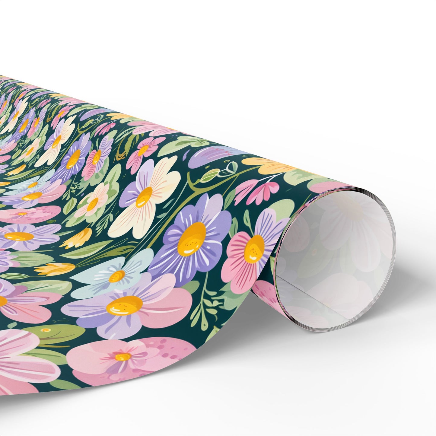 Vibrant Pastel Floral Wrapping Paper