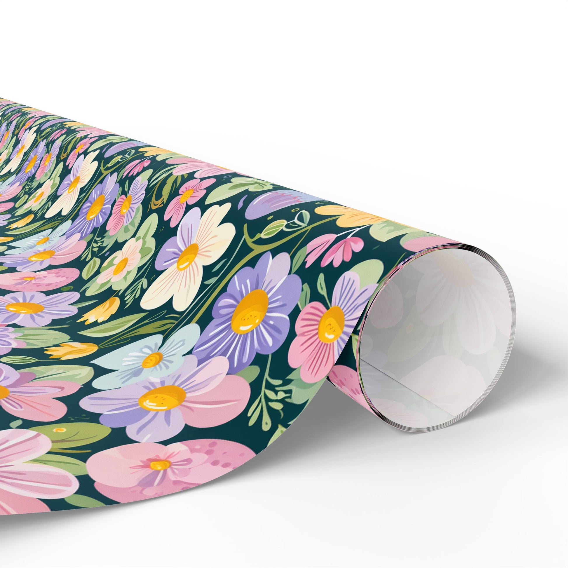 Vibrant Pastel Floral Wrapping Paper
