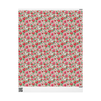 Charming Pink Heart Wrapping Paper for Gift Giving