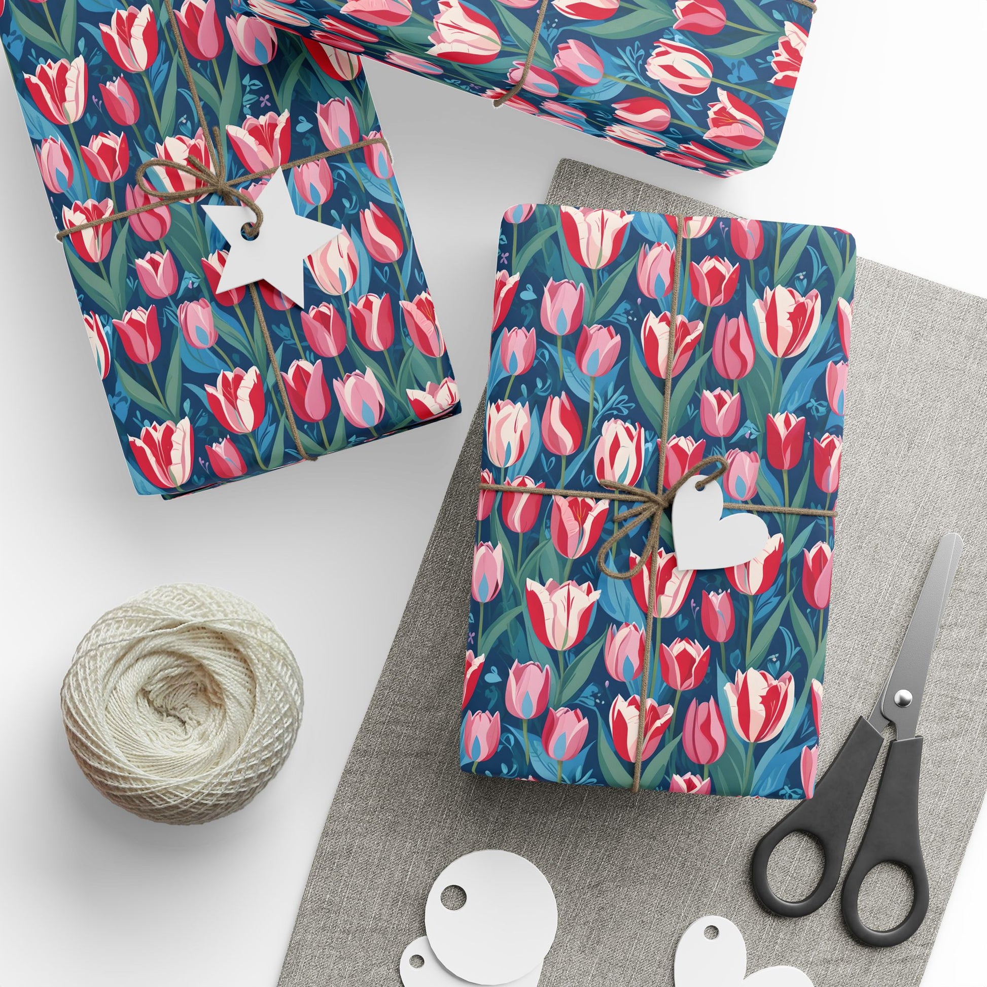 Vibrant Tulip Floral Wrapping Paper