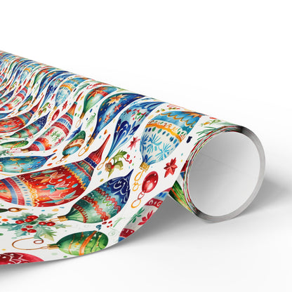 Shiny Things & Holiday Flings – Vintage Ornament Wrapping Paper That Slays