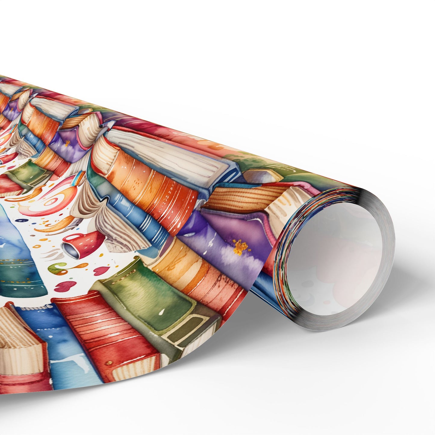 Book Lovers Orange Wrapping Paper