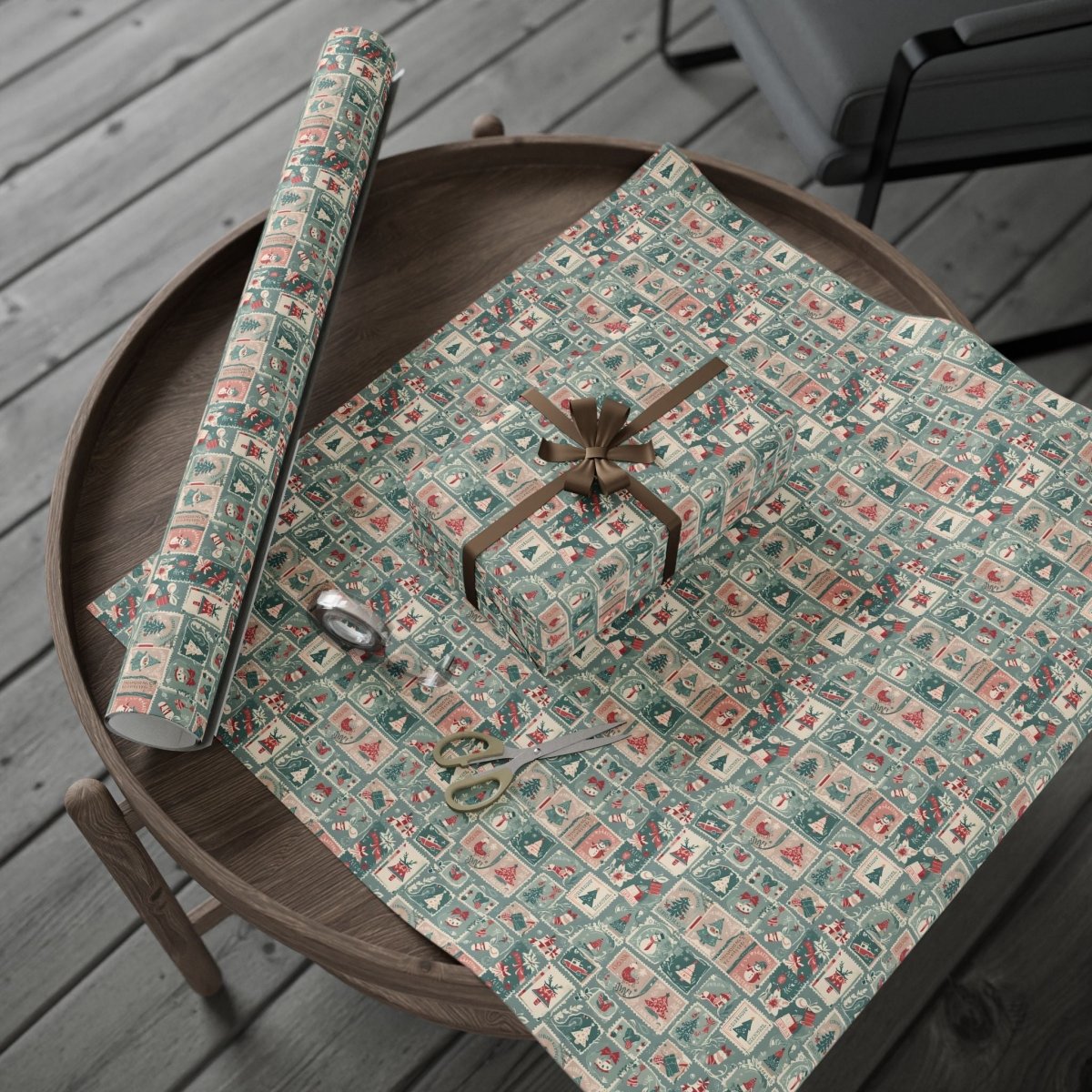 Charming Holiday Wrapping Paper Roll