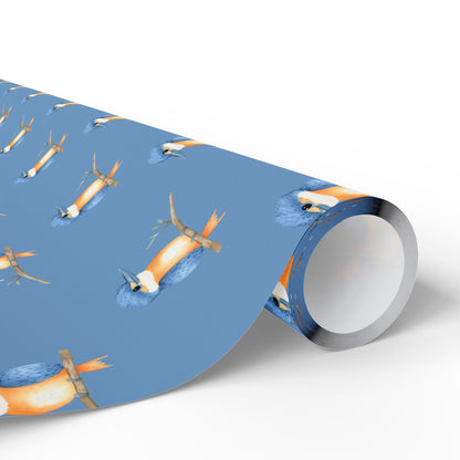 Blue Kookaburra Wrapping Paper