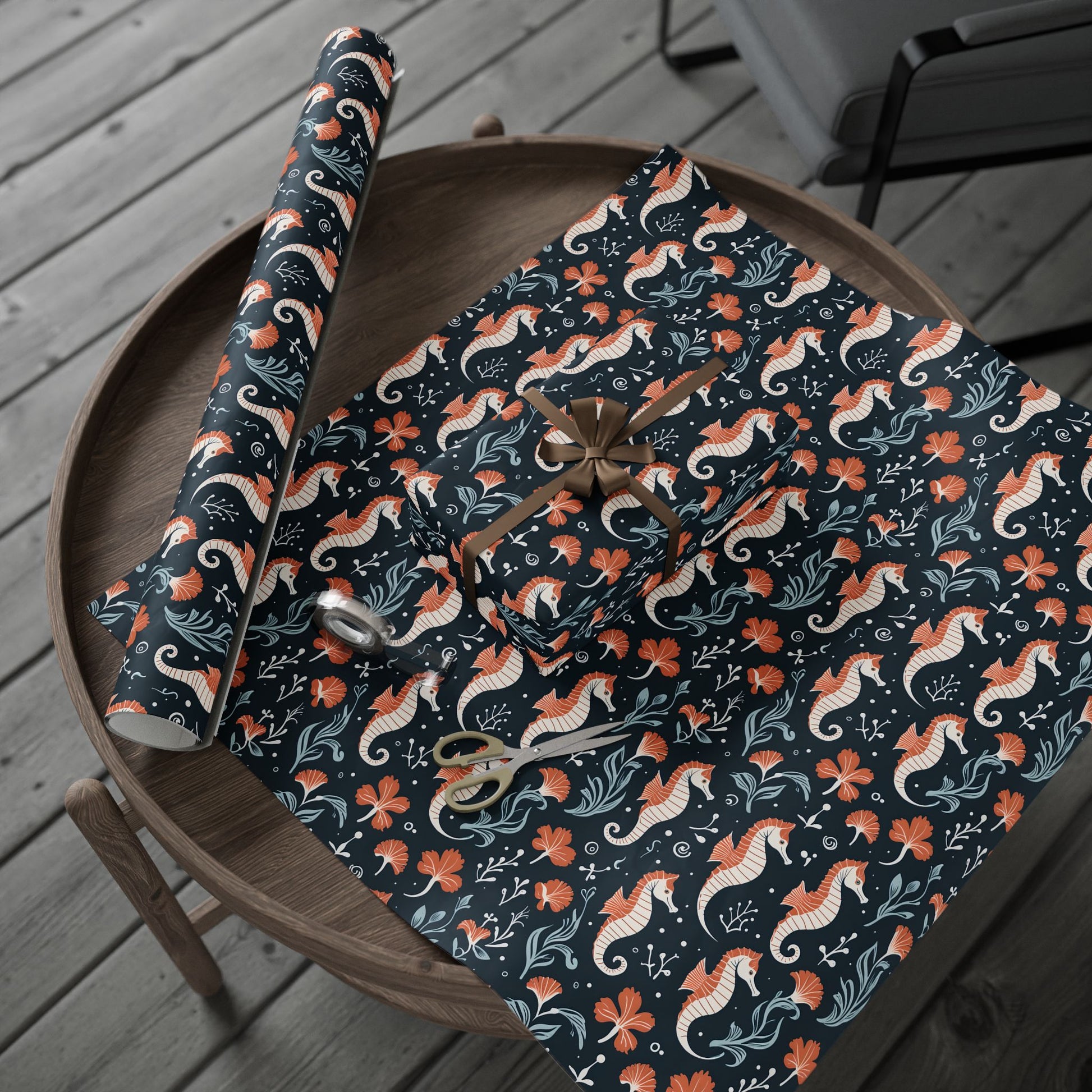 Underwater Vintage Seahorses Design